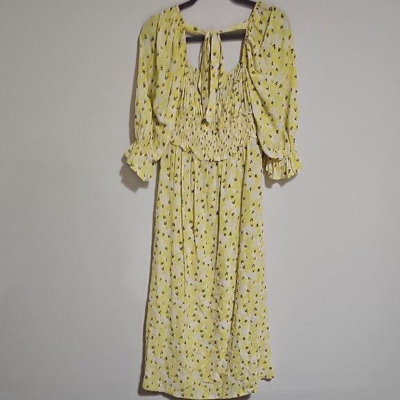 For Love And Lemons Light Yellow Floral Dress - Picture 4 of 7